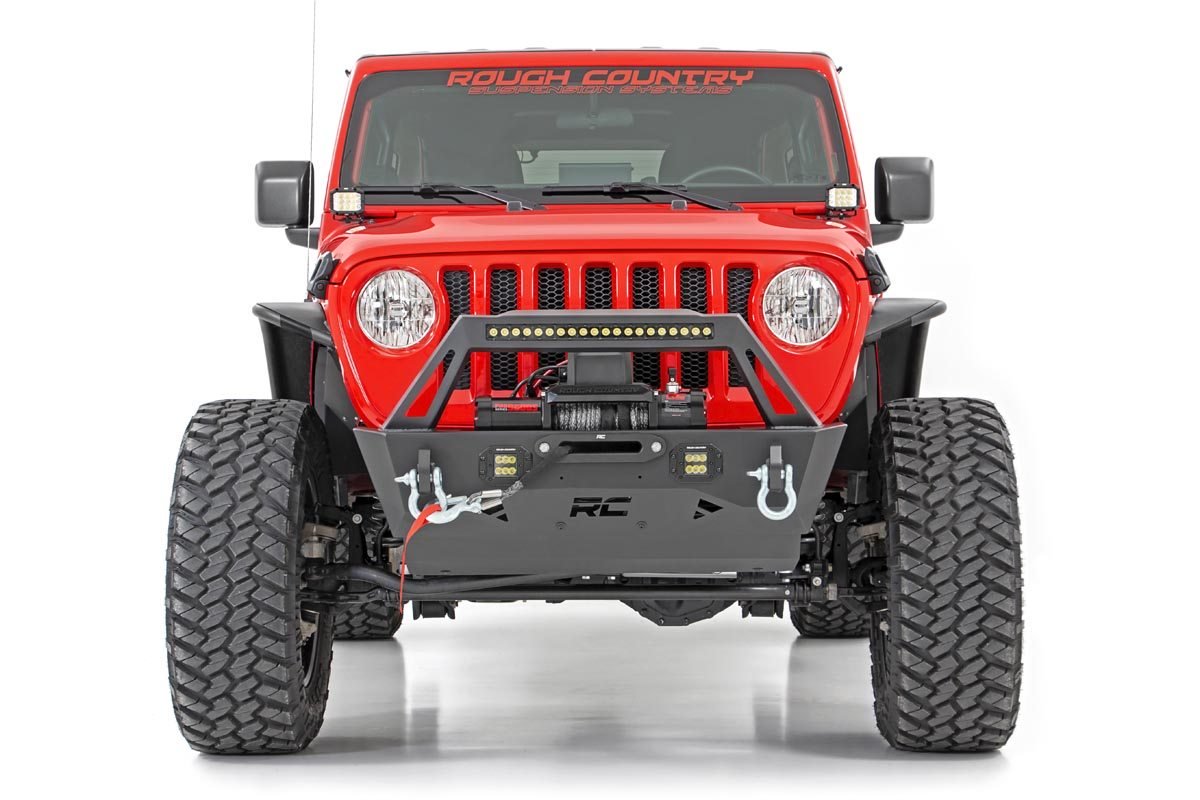 Rough Country Jeep Stubby Front Trail Bumper (18-20 Wrangler JL, Gladiator JT)